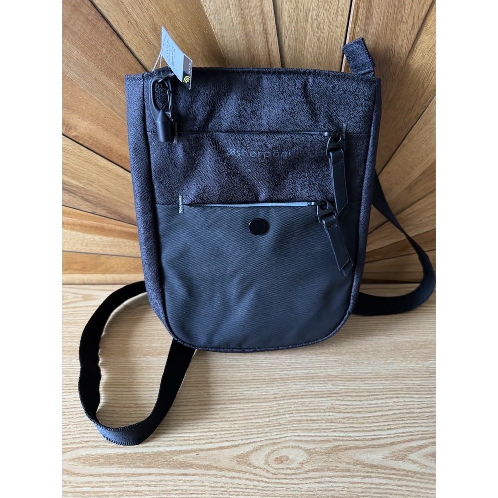 NWT Sherpani Lima Adjustable Antitheft Crossbody Bag With Bag Lock, Black - Picture 8 of 8